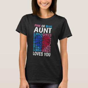 Camiseta Tia Rosa Ou Azul Te Ama Sexo Reveal Bebê Sho