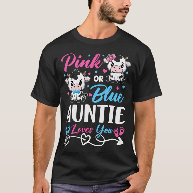 Camiseta Tia Rosa Ou Azul Te Ama Vovó Vaca Raça (Frente)