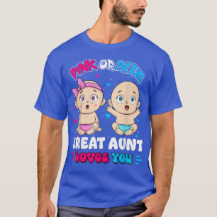Camiseta Tia Rosa ou Excelente Azul ama seu Chá de fraldas