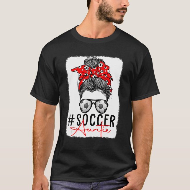 Camiseta Tia Soocer Sangrenta Mama Mãe da Vida Mãe (Frente)