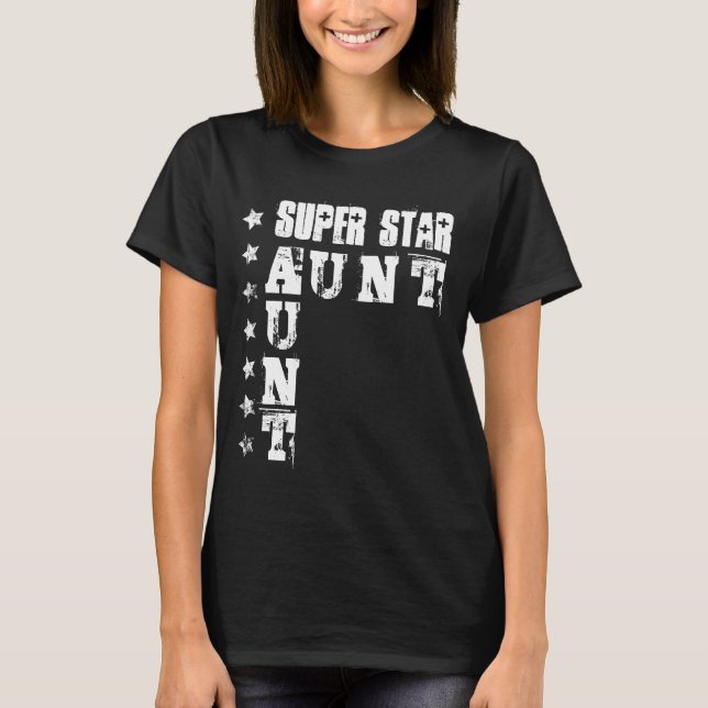 Camiseta TIA super da estrela com estrelas 6 do Grunge (Frente)