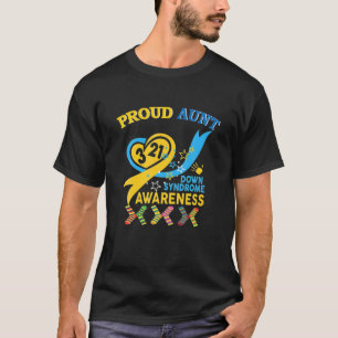 Camiseta Tia T21 Fita do Dia Mundial da Consciência da Sí