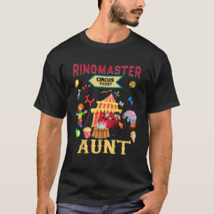 Camiseta Tia Tia de Cute Ringmaster Tia de Circo Tema de Ca