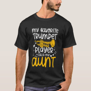 Camiseta Tia Trombeta Orgulhosa de Uma Tia Tocadora de Trom