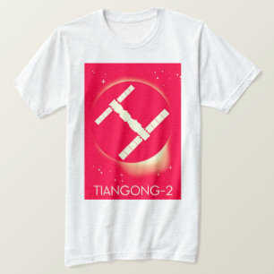Camiseta Tiangong-2 estação espacial da China arte espacial