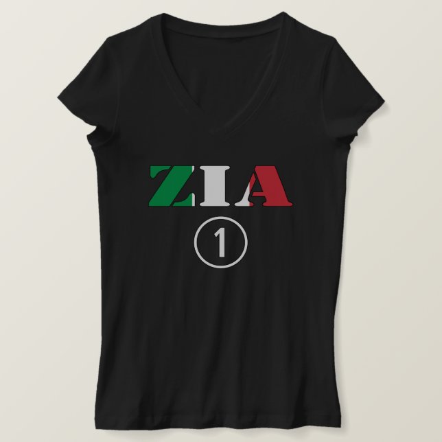 Camiseta Tias italianas: Zia Numero Uno (Frente do Design)