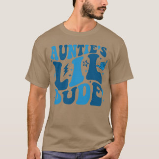 Camiseta Tias Pequeno Cara Groovy Retro Sobrinho Menino Cri