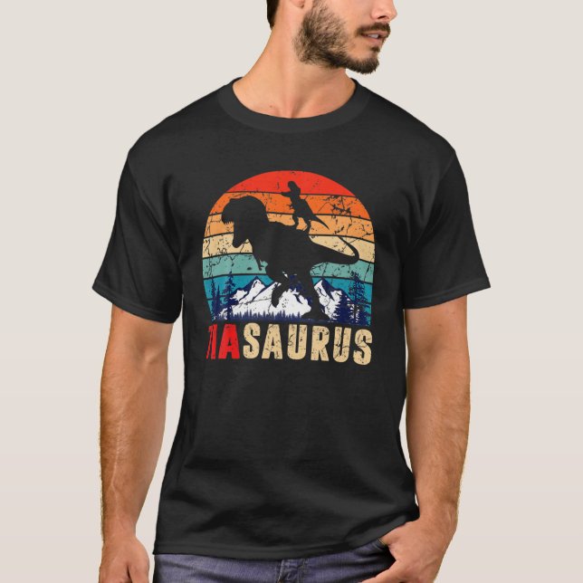 Camiseta Tiasaurus T Rex Dinossauro Tia Saurus Mães Engraça (Frente)
