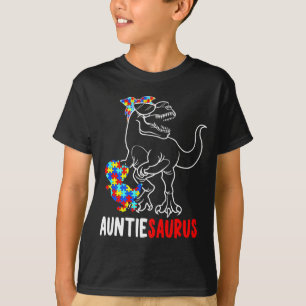 Camiseta Tiaurus T Rex Dinossauro Autismo Conscientização T