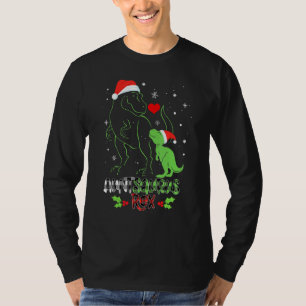 Camiseta Tiaurus T Rex Dinossauro Tia Equipe Papai Noel Fam
