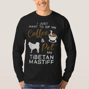 Camiseta Tibetan Mastiff Dog Café dono Xmas Birthd