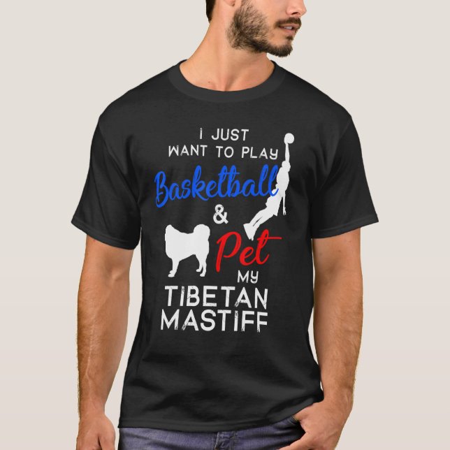 Camiseta Tibetan Mastiff Funny Basball Proprietário de Cach (Frente)