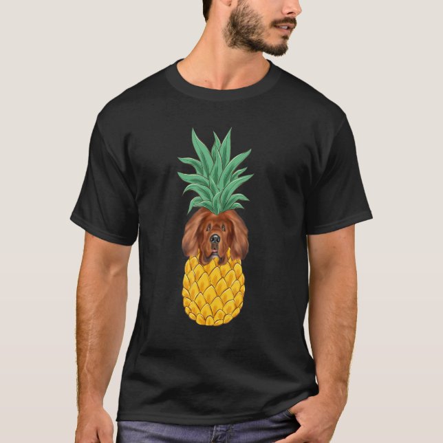 Camiseta Tibetan Mastiff Pineapple Dog (Frente)
