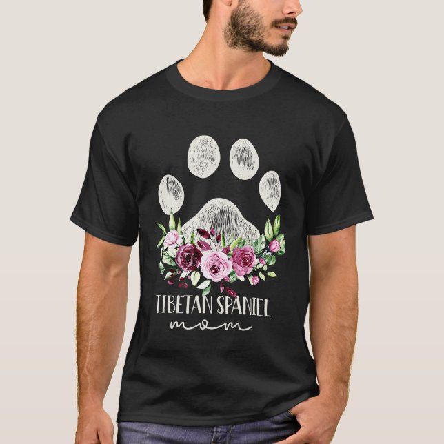 Camiseta Tibetan Spaniel Dog Mãe (Frente)
