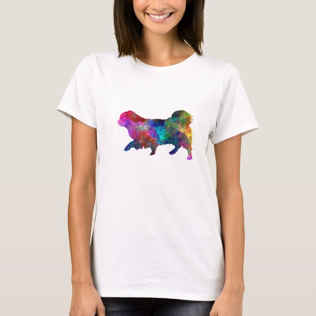 Camiseta Tibetan Spaniel in watercolor (Frente)