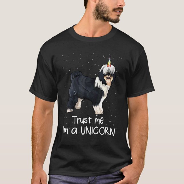 Camiseta Tibetan Terrier Acredita Em Mim Um Cão Unicórnio (Frente)