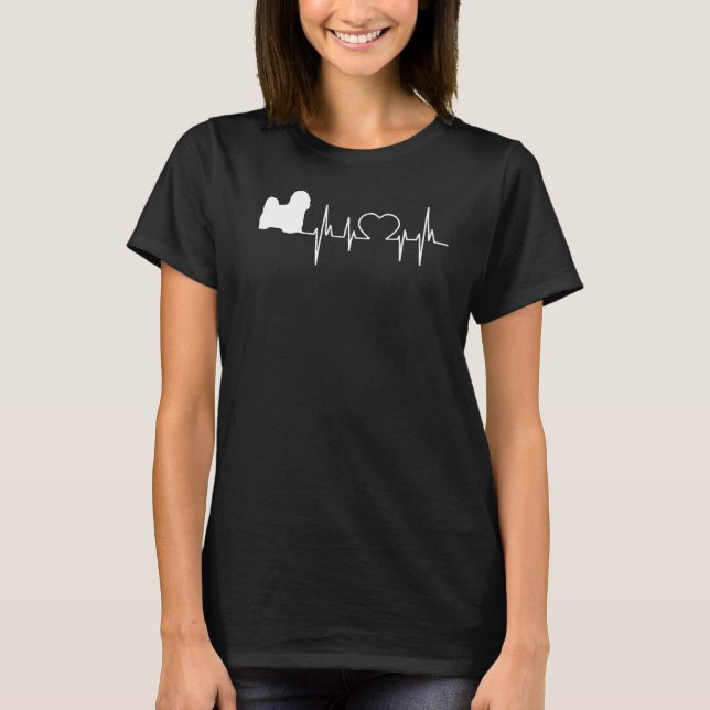 Camiseta Tibetan Terrier Dog Heartbeat (Frente)