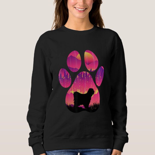 Camiseta Tibetan Terrier Paw Mom Dad Dog  Women Men (Frente)