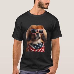 Camiseta Tibetano - Espanhol - Cão 4 De Julho Americano Ind
