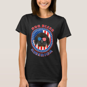 Camiseta Tibetano Mastiff Cão Abençoado América Bandeira Pa