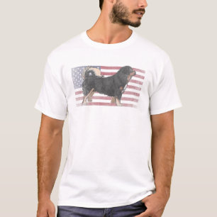 Camiseta Tibetano Mastiff Dog 4 De Julho Bandeira Americana