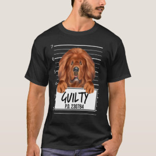 Camiseta Tibetano Mastiff Mugshot Guilty Dog