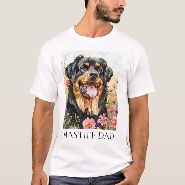 Camiseta Tibetano Mastiff Pai Watercolor Shirt (Frente)