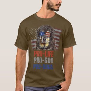 Camiseta Tibetano Mastiff Pro Life Pro God Pro Cães