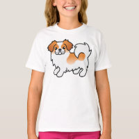 Tibetano Spaniel Parti-Color Vermelho Cachorro de