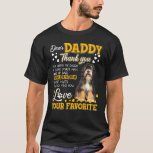 Camiseta Tibetano Terrier Querido Pai Obrigado Por Ser Meu