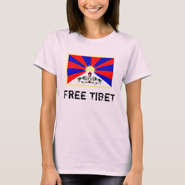 Camiseta Tibete livre (Frente)