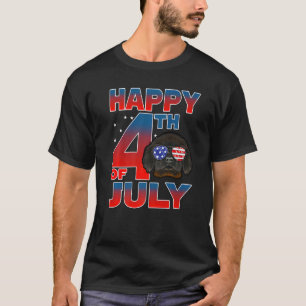 Camiseta Tibetff Mastiff Dog American Flag Sunglass Happy