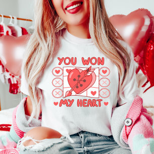 Camiseta Tic-Tac-Toe Heart Namorados