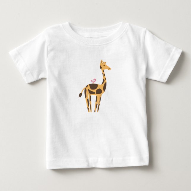 Camiseta Tichert bebê crianças animais  (Frente)