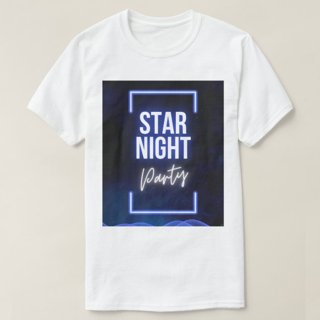 Camiseta Tichert para homens à noite  (Frente do Design)