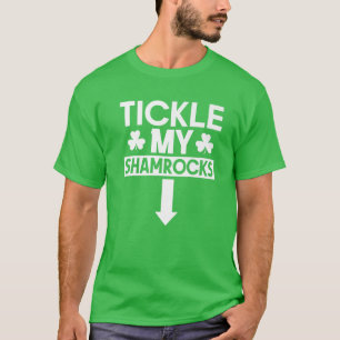 Camiseta Tickle My Shamrocks Dia de São Patrício Irlandês A