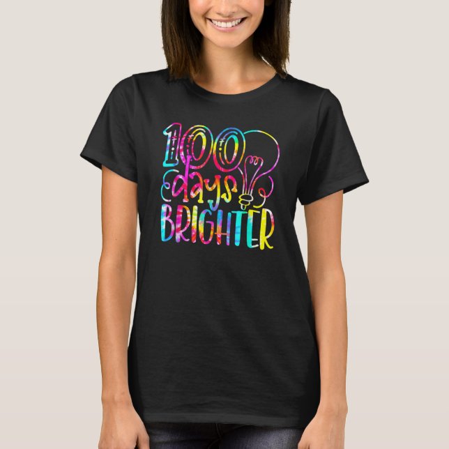 Camiseta Tie Dye 100 Dias Brighter Student Happy 100º Dia (Frente)
