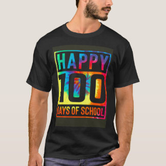 Camiseta Tie Dye 100 Dias de Escola Meninos Menina Professo