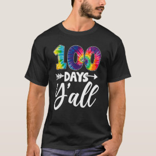 Camiseta Tie Dye 100 Dias Y'all 100th Day Of School Teache