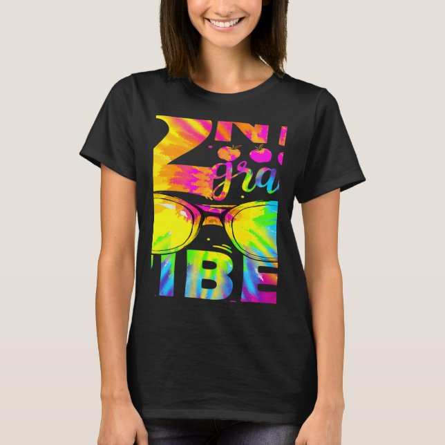 Camiseta Tie Dye 2nd Grade Vibes Teacher First Day Of Back  (Frente)