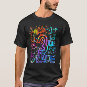Camiseta Tie Dye 3Rd Grau Tipografia Equipe Teac De Terceir