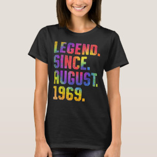 Camiseta Tie Dye 54th Birthday Legend Desde agosto de 1969 