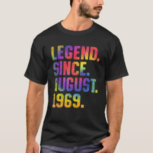 Camiseta Tie Dye 54th Birthday Legend Desde agosto de 1969