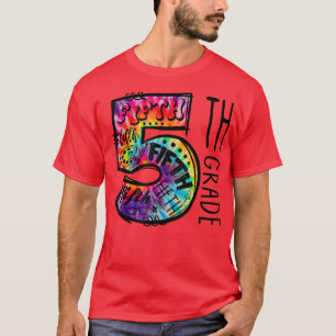 Camiseta Tie Dye 5 Grade Hippie De Volta Para Estudante Esc