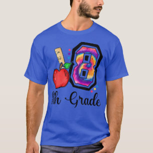 Camiseta Tie Dye 8º ano, de volta ao professor escolar 