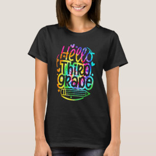 Camiseta Tie Dye Alô 3º Ano De Volta À Escola Primeiro