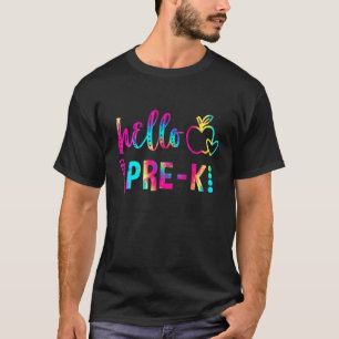 Camiseta Tie Dye Alô Pré K Equipe Pré K Voltar À Escola