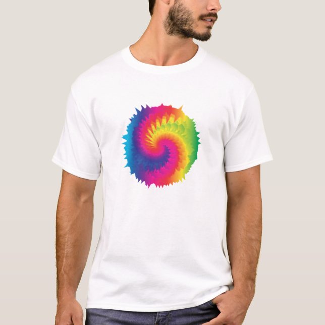 Camiseta Tie Dye Arco-íris Legal para Bebê (Frente)