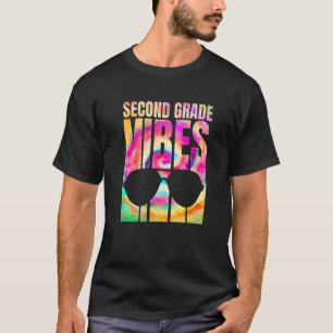 Camiseta Tie Dye Back To School 2nd Grade Vibes First Day T