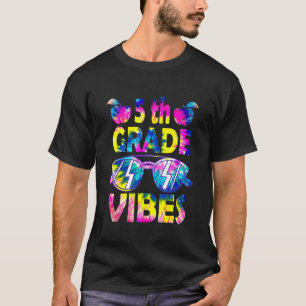 Camiseta Tie Dye Back To School 5 Grade Vibs First Day T